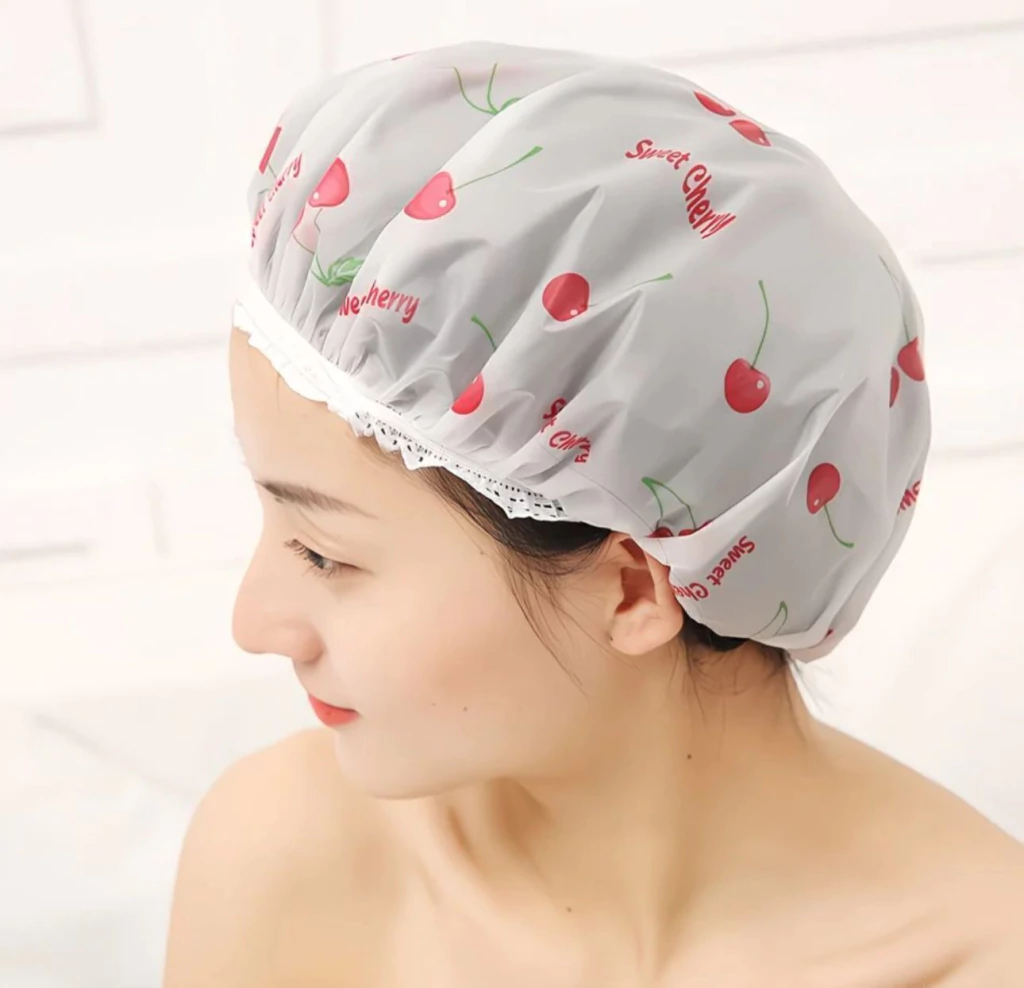 cofia para el pelo estampado con encaje ___Bulto X960