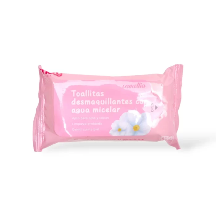TOALLITAS DESMAQUILLANTES CON AGUA MICELAR CAMELLIA MELY