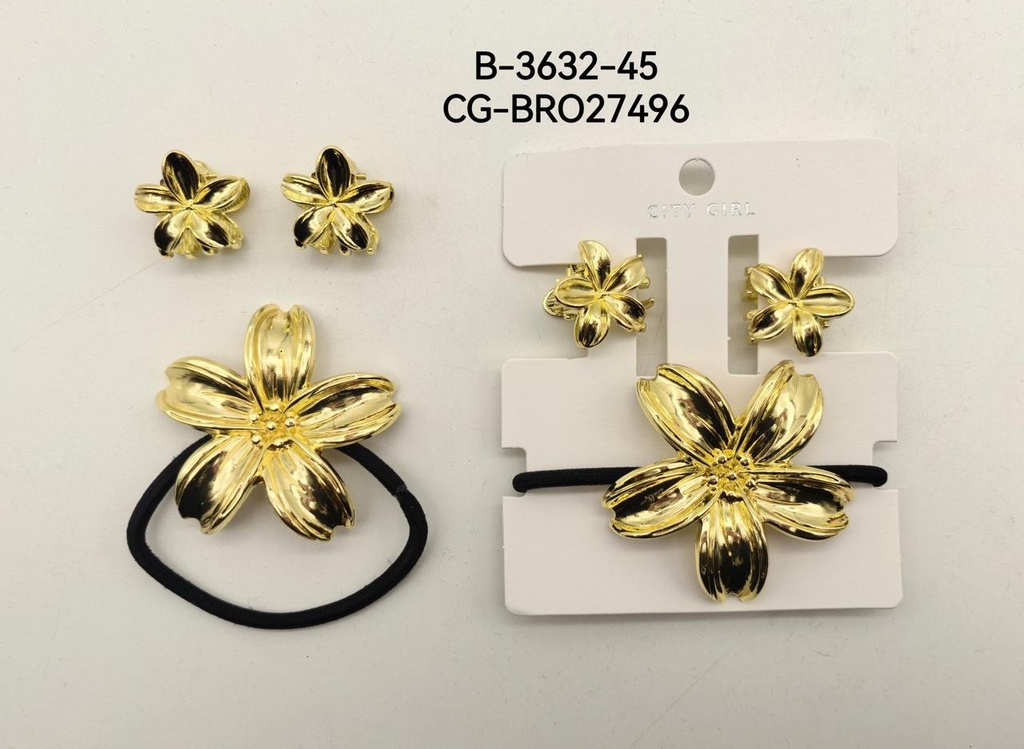 [PG-B-3632-45] colita + broches flor