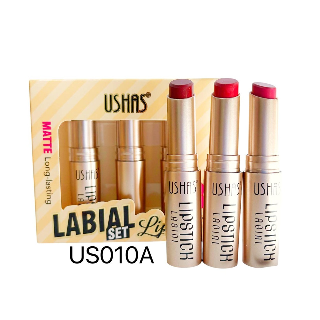 [PY-US010A] SET DE LABIALES MATTE X3PCS USHAS