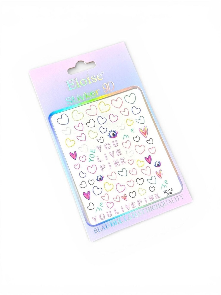 [PL-017402] Stickers para uñas 9D SURTIDO ELOISE___Pack X12