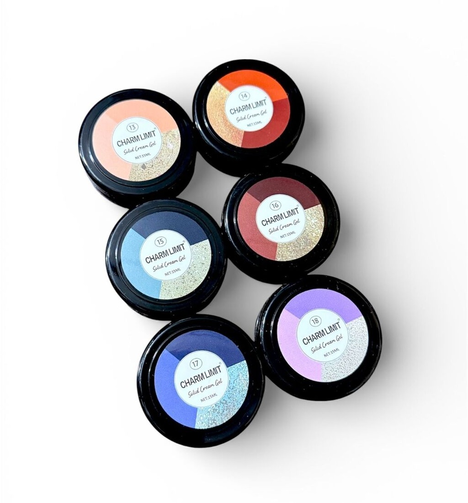 [PL-024372] Esmalte semipermanente solido SURTIDO  CHARM LIMIT___Pack X12