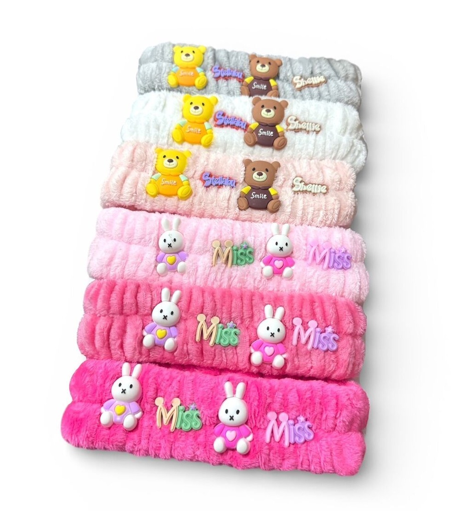 [PL-100182] Vincha para maquillaje OSITOS Y CONEJOS  ELOISE