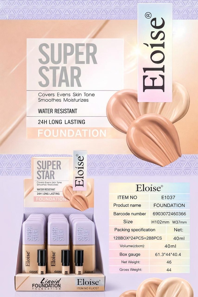 [PL-460366] Base de maquillaje de vidrio SUPER STAR ELOISE
