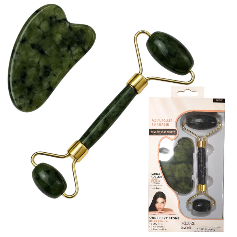 [PT-JG32] set de rodillo jade + piedra guasha