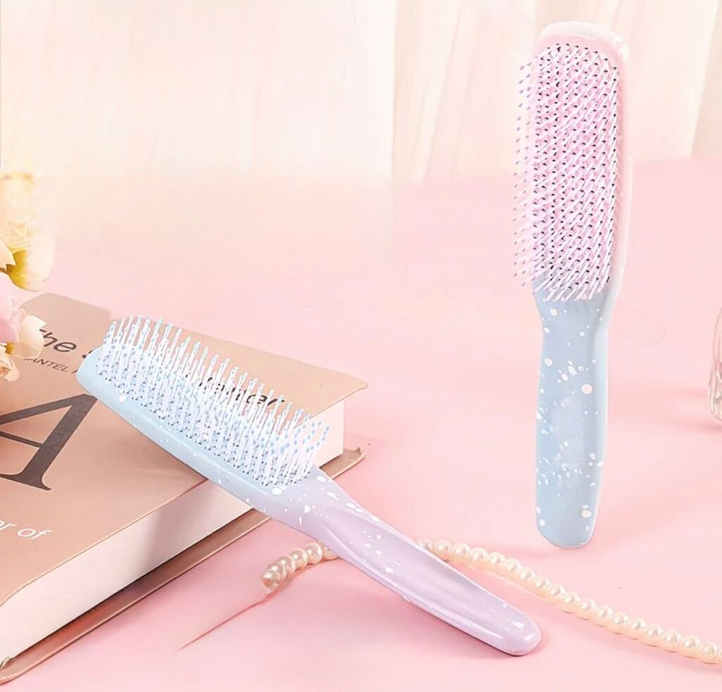 [PL-JS5565] Cepillo para el pelo SEMI REDONDO MANCHITAS