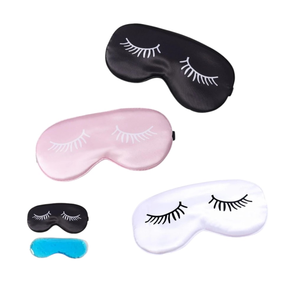 [PM-UT530147] antifaz con gel dibujo de pestañas