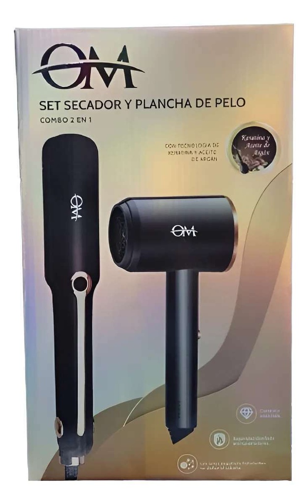 [PT-0-125674] combo 2 en 1 secador y plancha de pelo