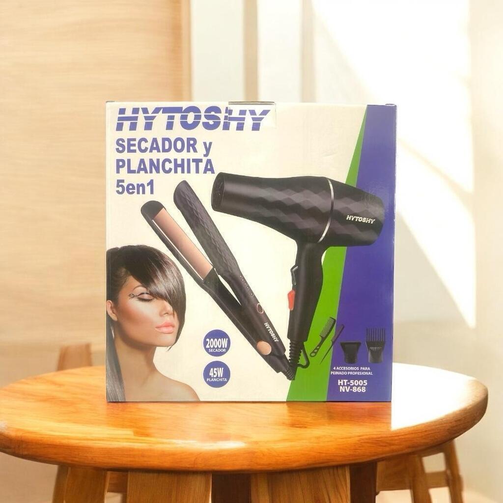 [PT-3600-2E1] combo 2 en 1 secador y plancha de pelo