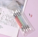 Pincel glitter de silicona x5
