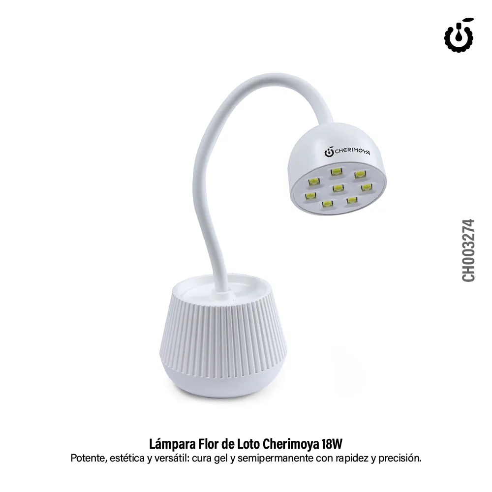 [BH003274-CH-89] Lampara/ Cabina Inalambrica Flor de Loto UV/Led 18W Cherimoya ___ PACK X10