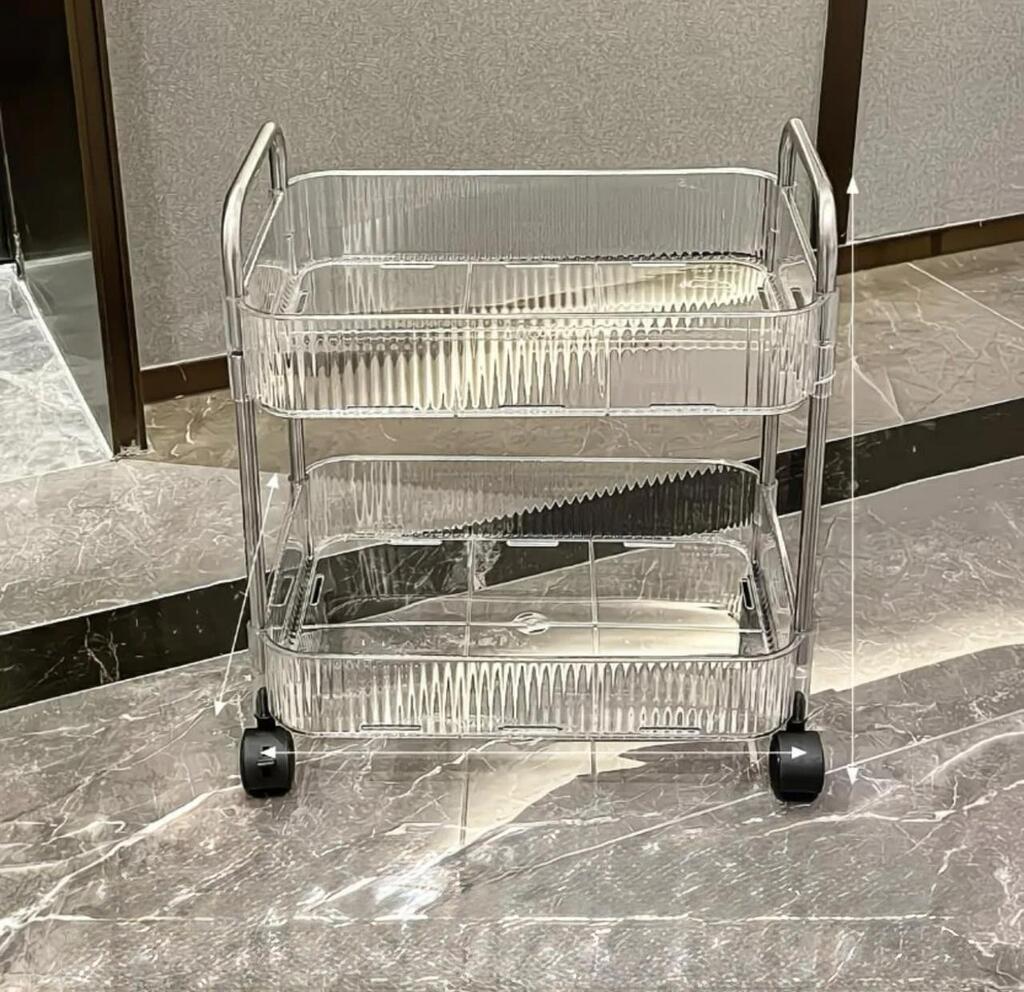 estante de acrilico 2 pisos