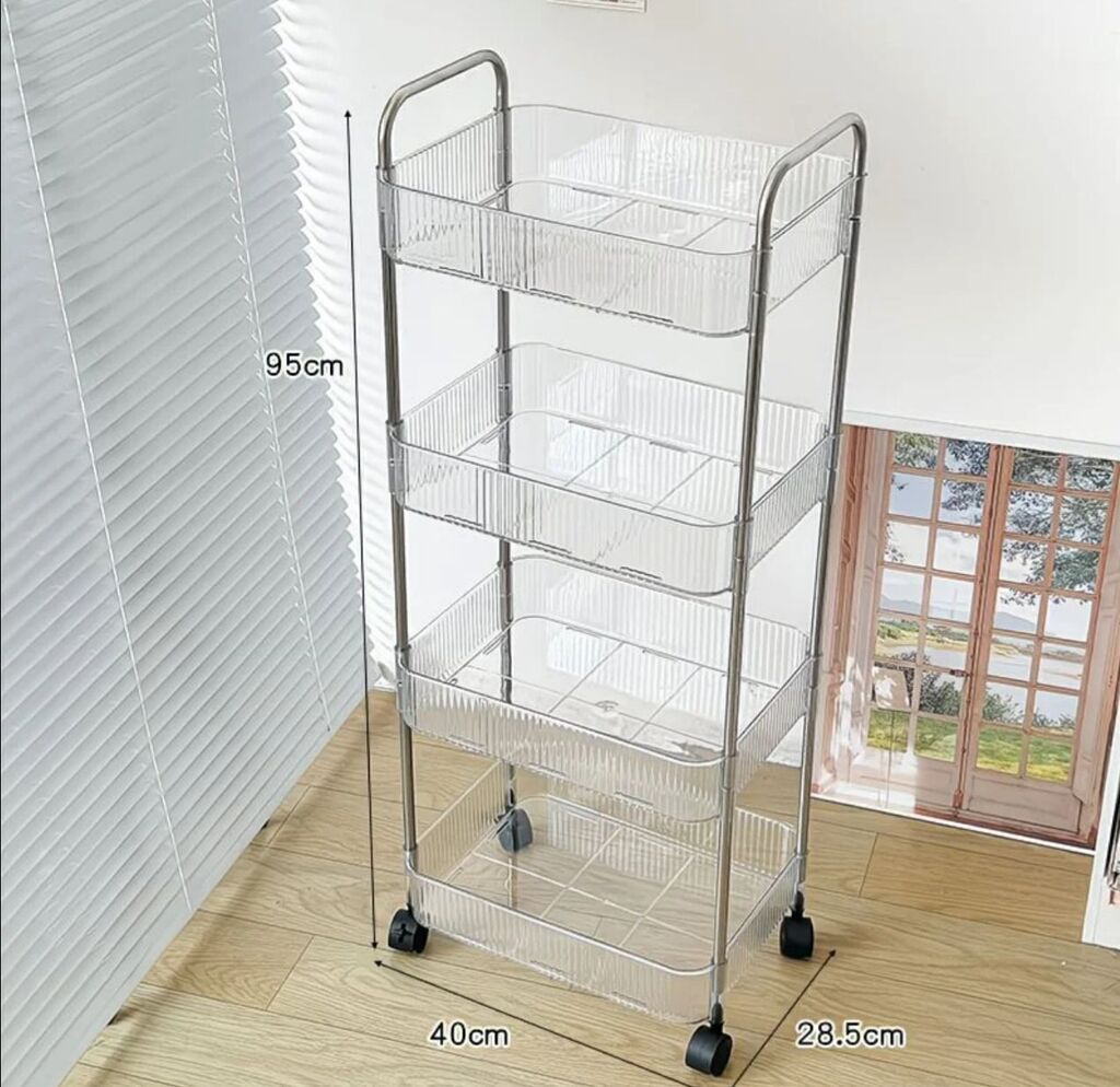 estante de acrilico de 4 pisos