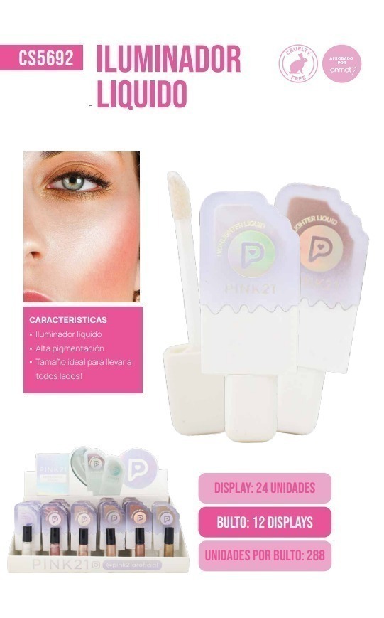 [PL-5692-487320] iluminador liquido paletita Pink 21