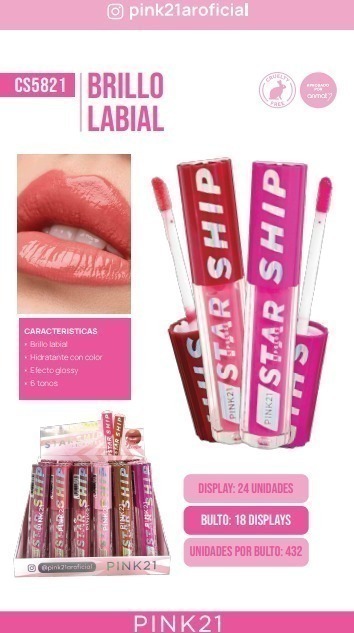 lip gloss star ship Pink 21