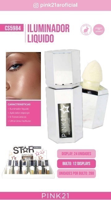[PL-485456] iluminador liquido star Pink 21