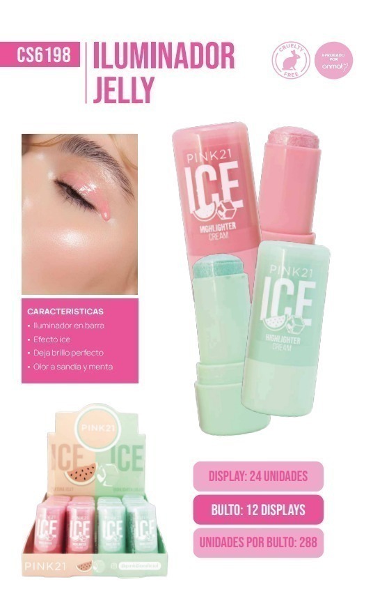 iluminador en barra jelly ice Pink 21