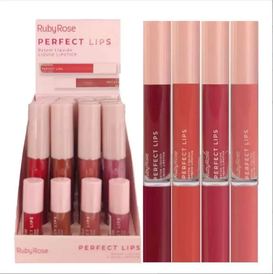 [PT-HB-l6200] labial liquido perfect lips ruby rose ___ PACK X4