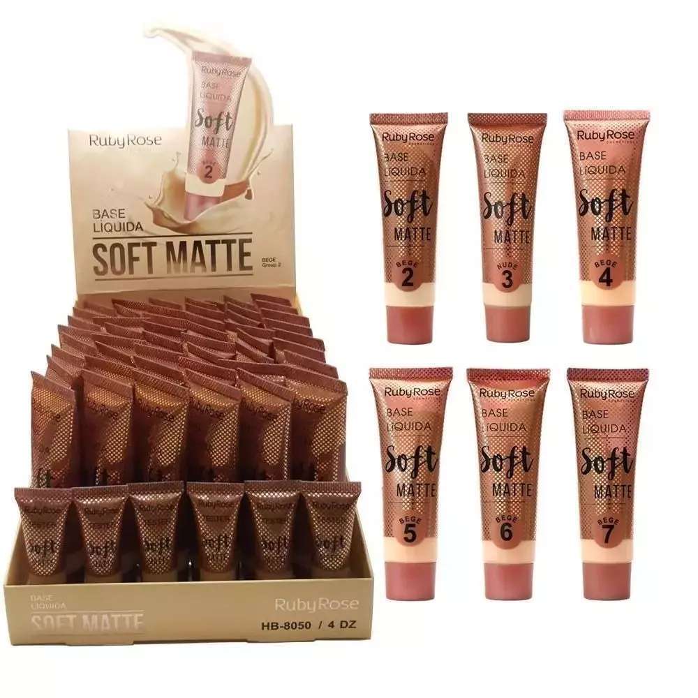 base liquido soft matte ruby rose ___ PACK X6