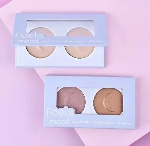 [PT-HB-7525] paleta de iluminador highlight feels mood ruby rose