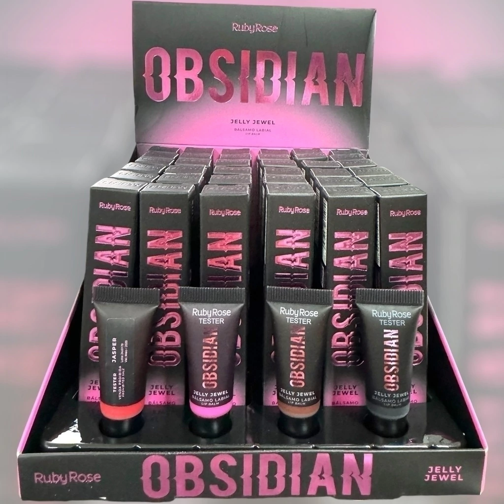 [PT-HB-7400] jelly jewel balsamo labial obsidian ruby rose ___ PACK X6