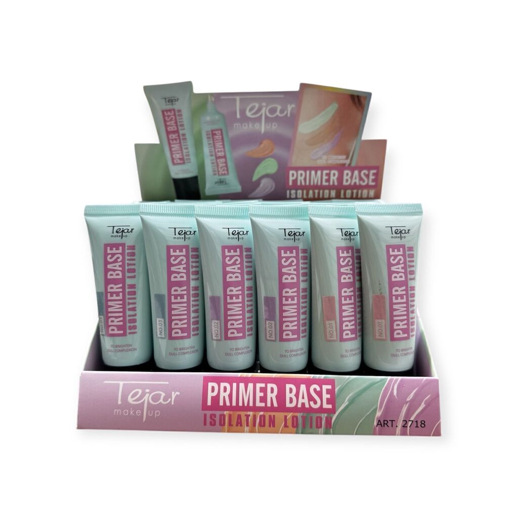 primer base en pomo empaque celeste TEJAR