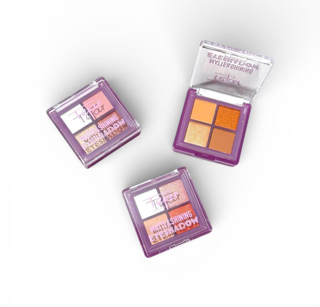 sombra de ojos x4 colores empaque violeta TEJAR