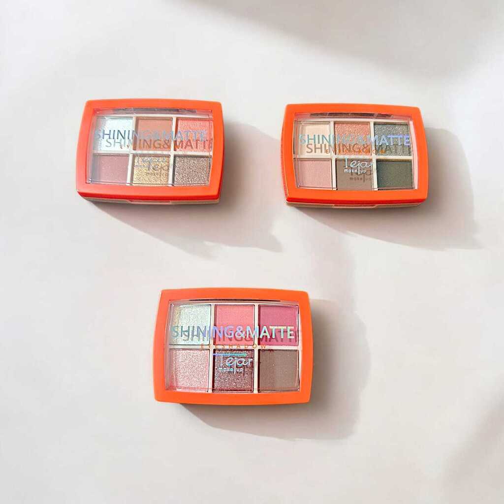 sombra para ojos shining & matte empaque naranja TEJAR