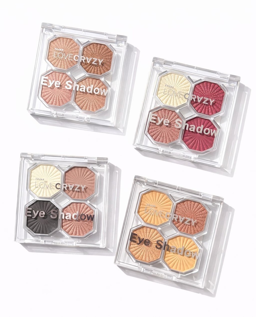 sombra para ojos x4 colores love crazy TEJAR