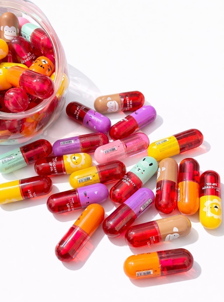 [PL-660431] mini lip gloss pildora animalitos love crazy TEJAR ___ PACK X60