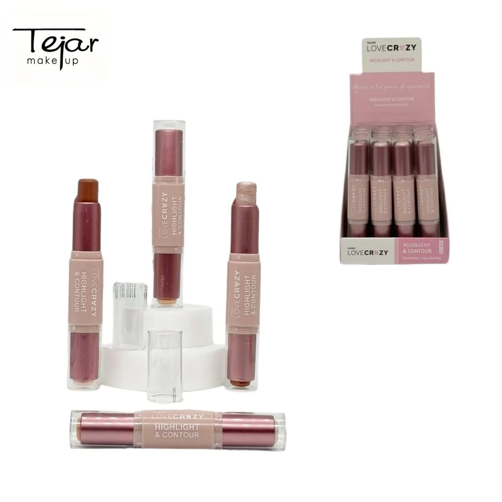 [PL-660387] iluminador + contorno en barra 2 en 1 love crazy TEJAR