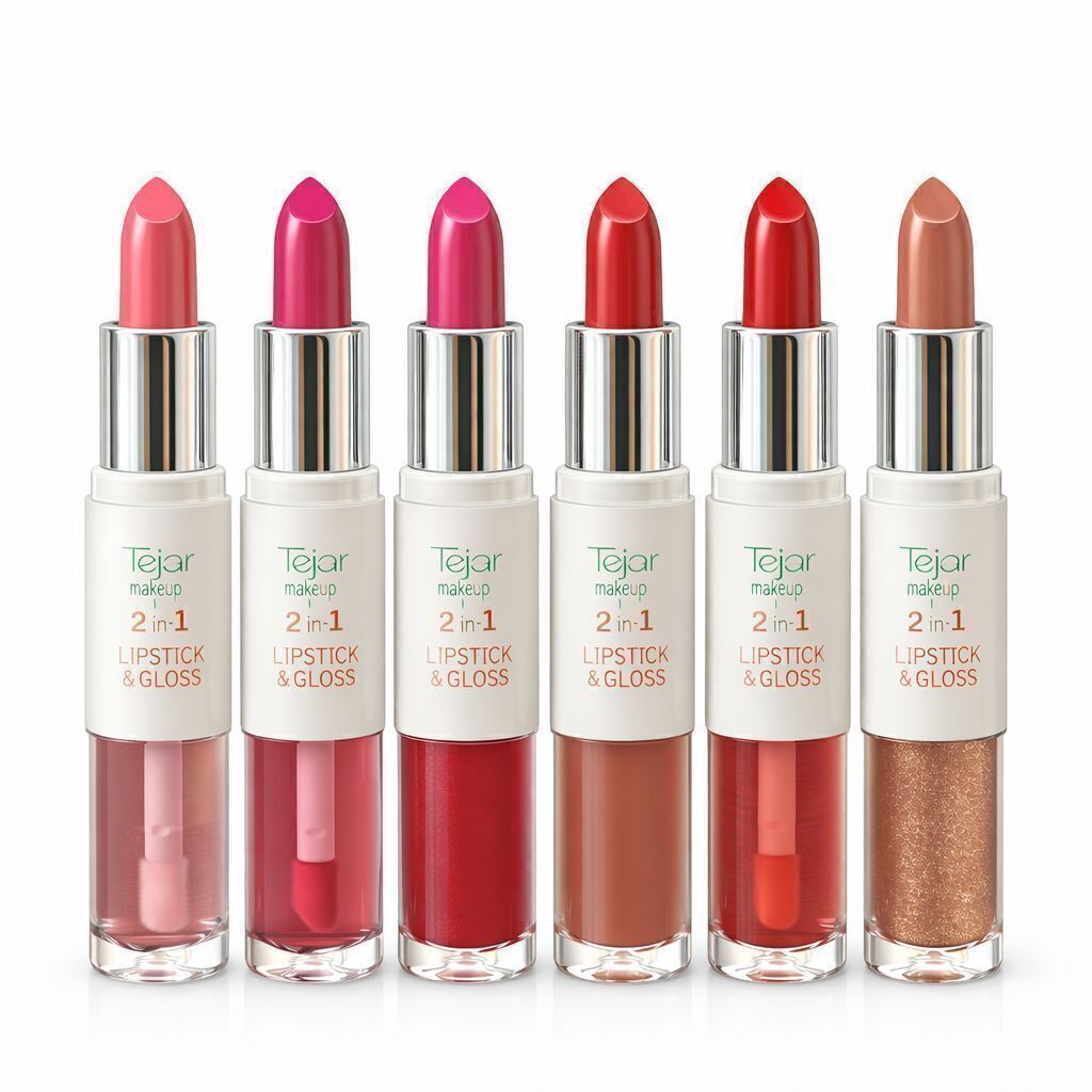 labial 2 en 1 labial empaque blanco TEJAR