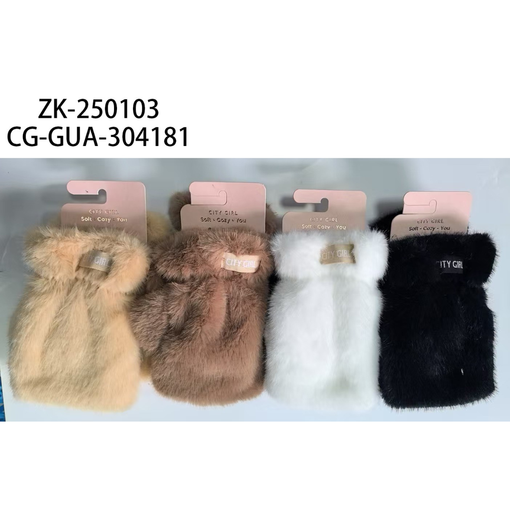guantes de peluche