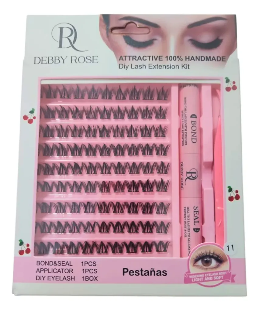 kit extensiones de pestañas para autoinjerto + pegamento y sellador Debby Rose