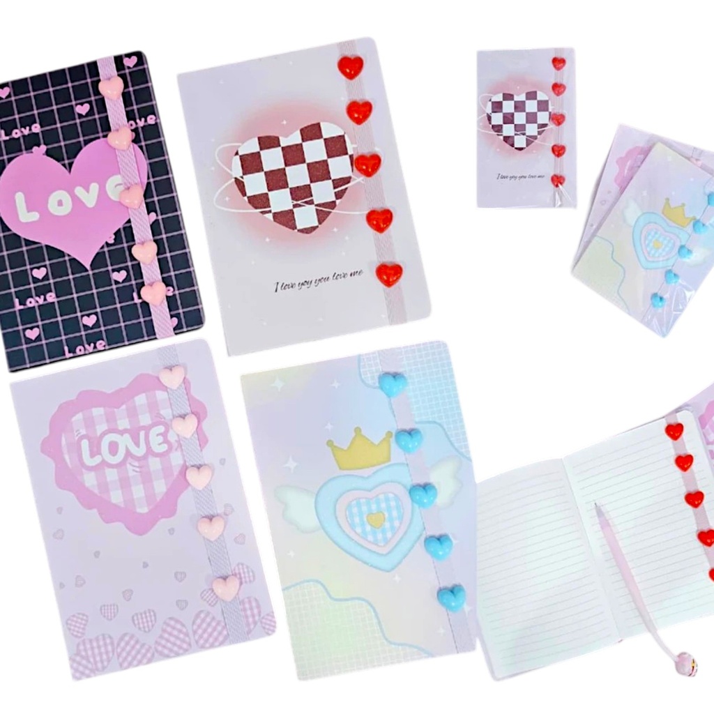 cuaderno a5 tapa dura corazón