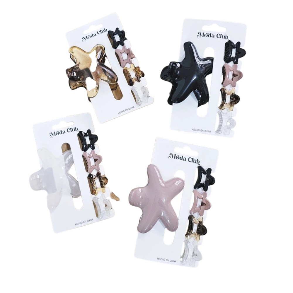 set de 5 broches forma de estrella