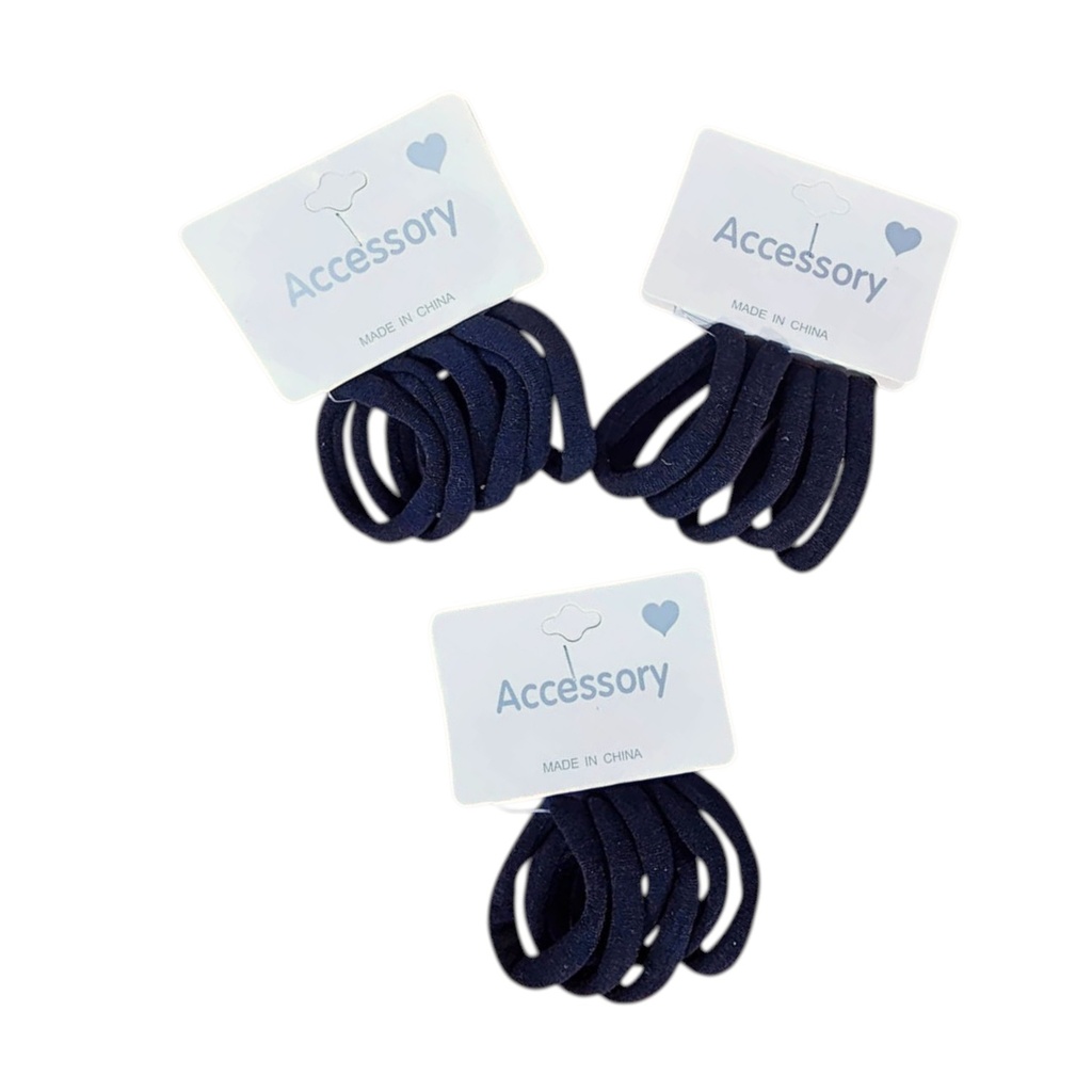 set x18 colitas de pelo negras