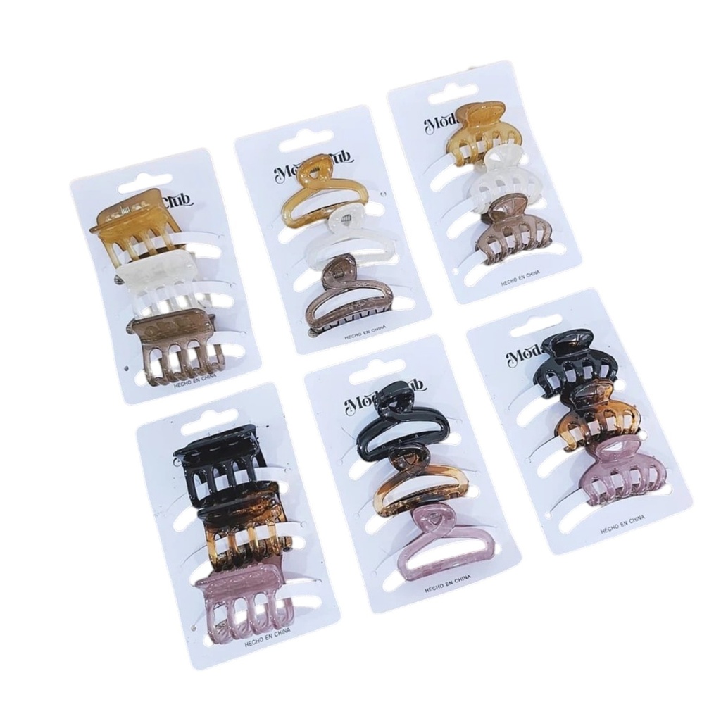 set x3 broches para cabello surtidos