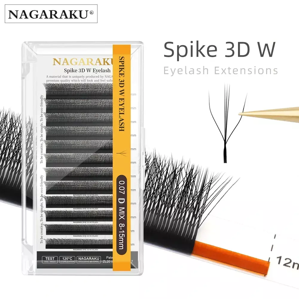 pestañas 3d spike w / tecnologicas 0.07d mix 7-15mm