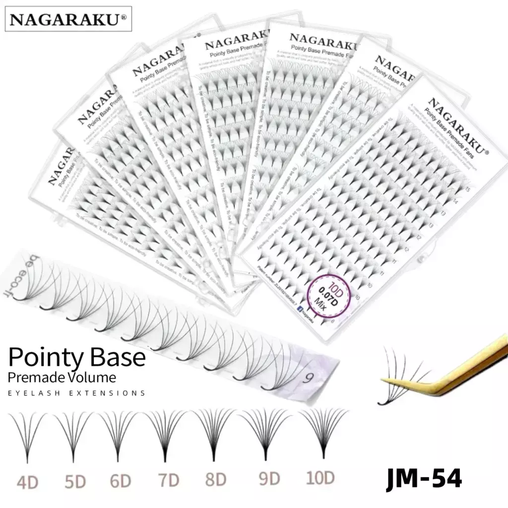 [PT-JM-54] extensiones de pestañas nagaraku 0.07D mix volumen abanico mix