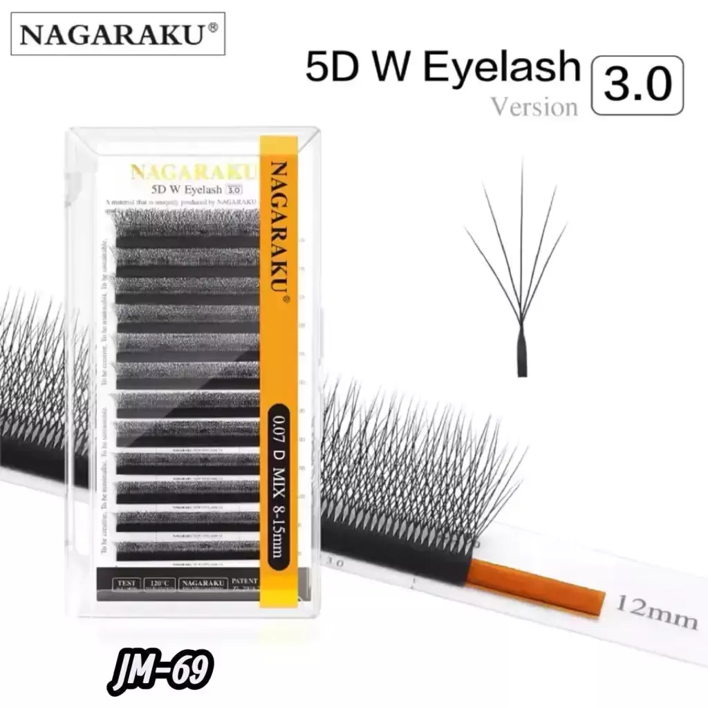 [PT-JM-69] extensiones de pestaña tecnologica 5d w 3.0 nagaraku 0.07d mix 8-15mm