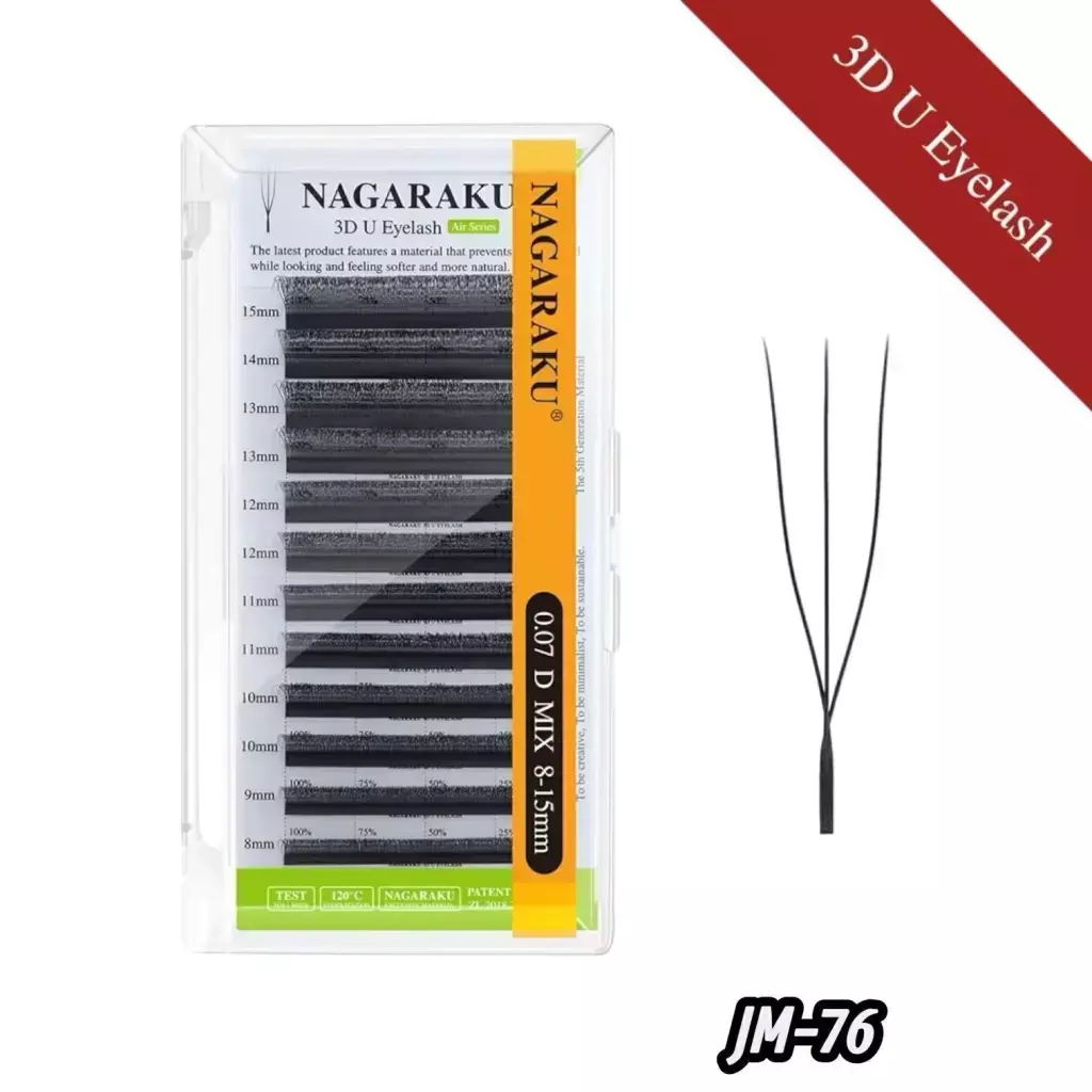 [PT-JM-76] extensiones de pestaña tecnologica 3d u nagaraku 0.07 d mix 8-15mm