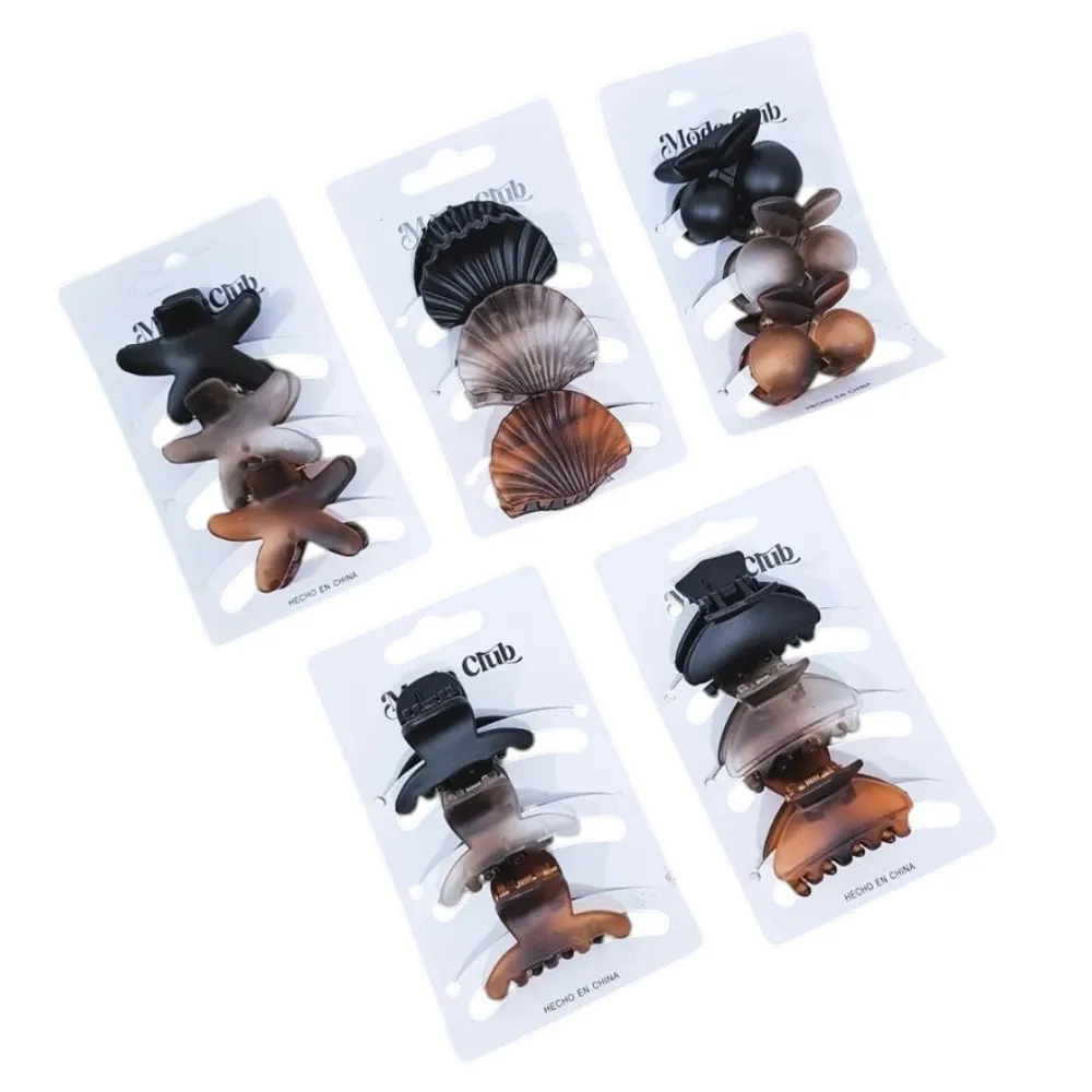 set de 3 broches varias formas