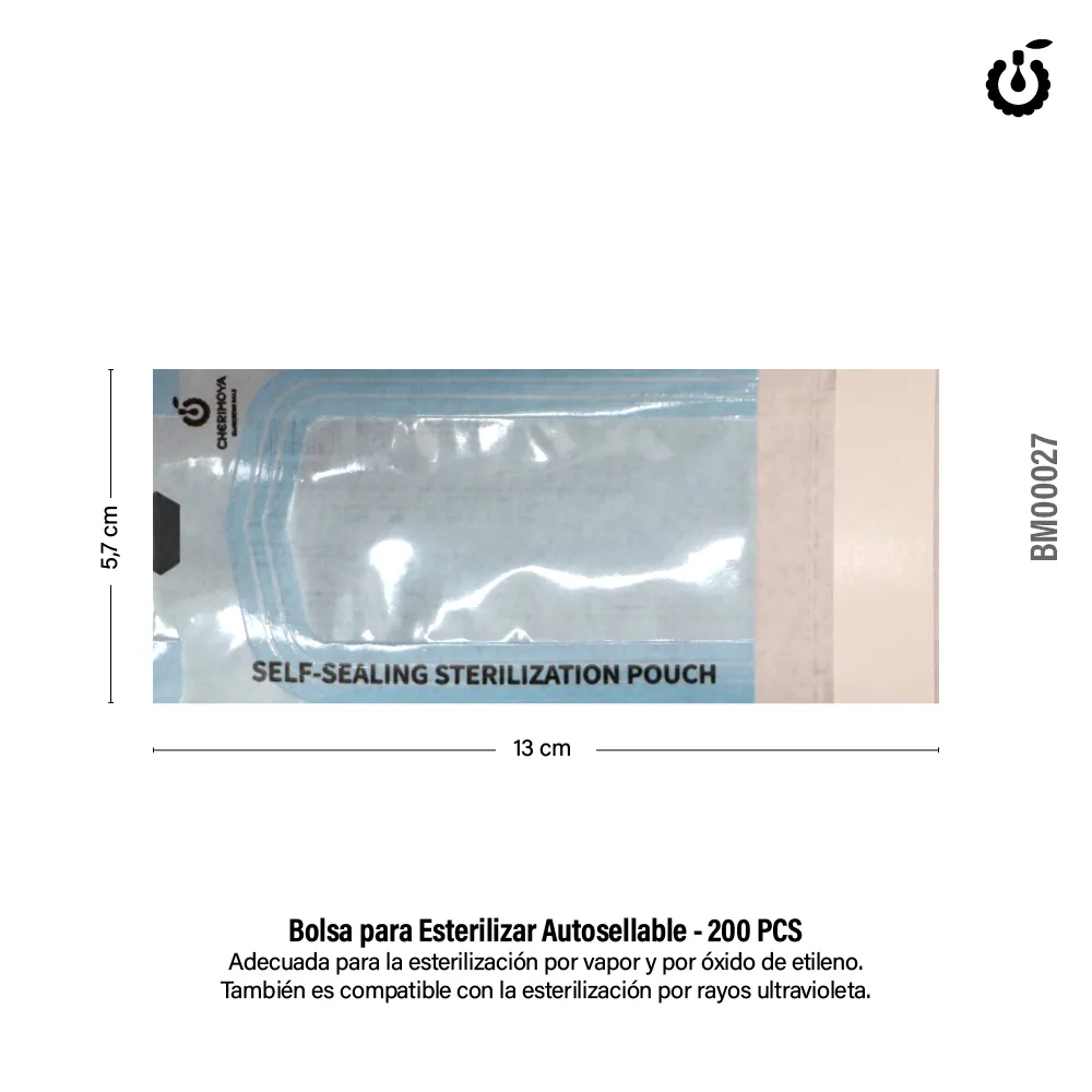 Bolsita descartable para estrelizar medida 130*57 200pcs Cherimoya ___ PACK X12