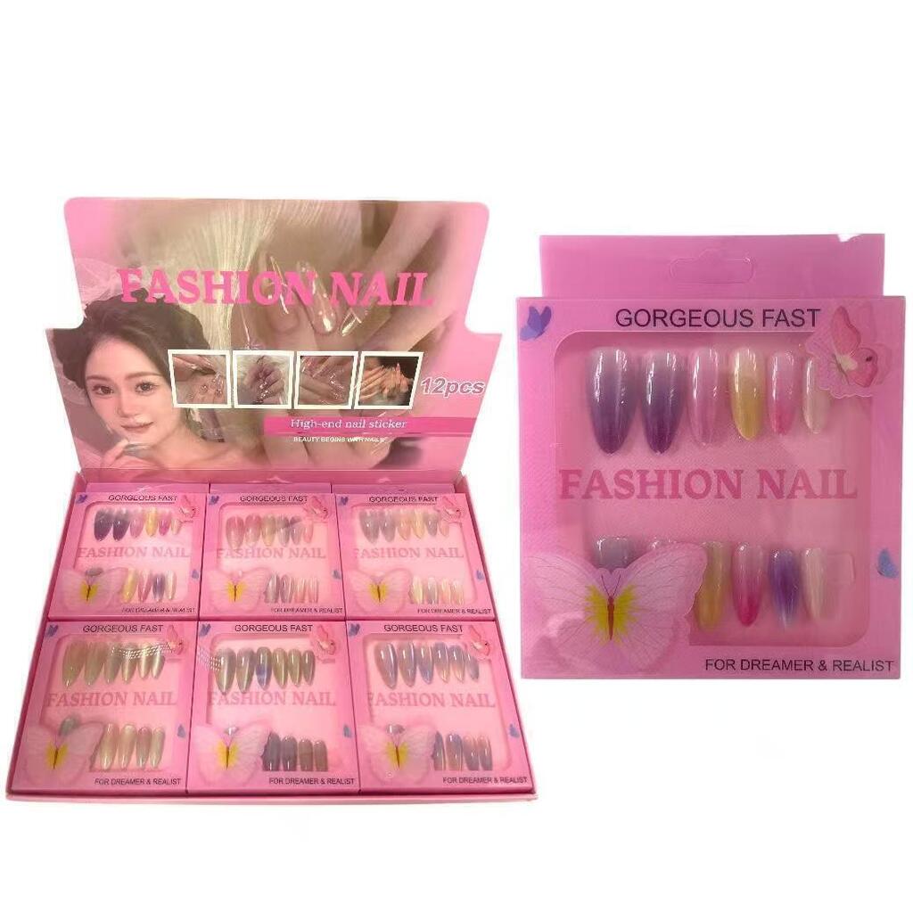 set de uñas postizas 12pcs