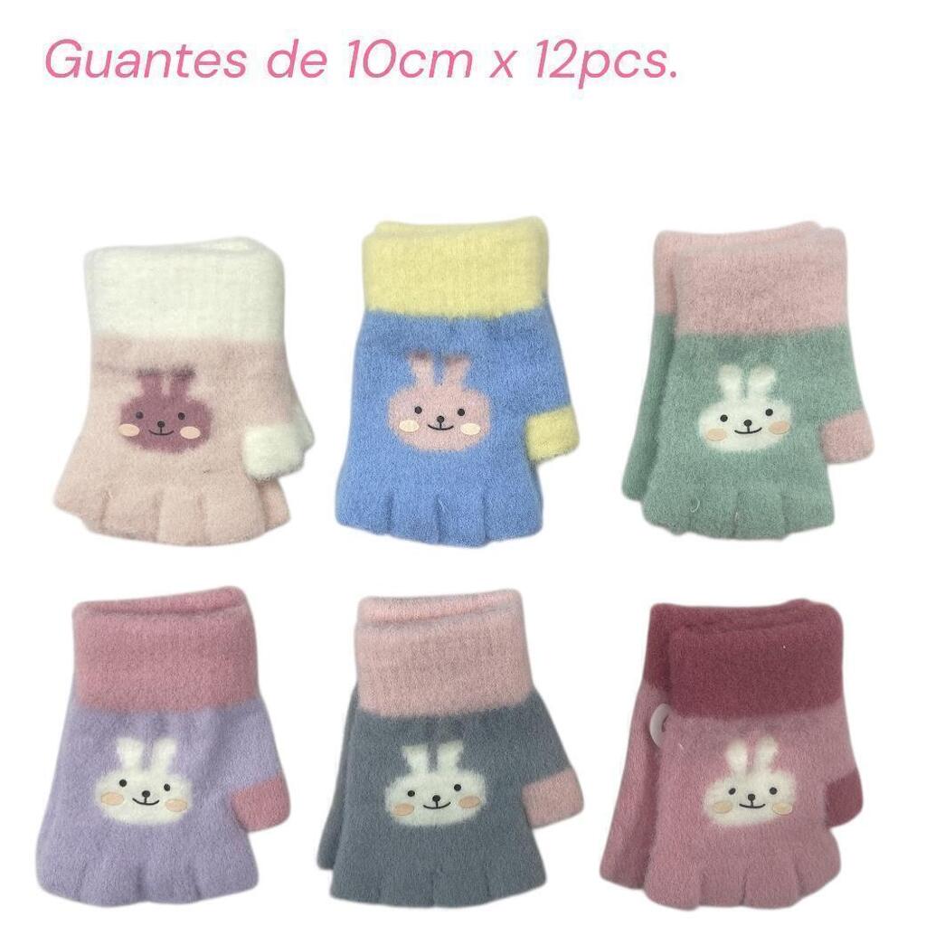guantes cortos infantiles con diseño animal