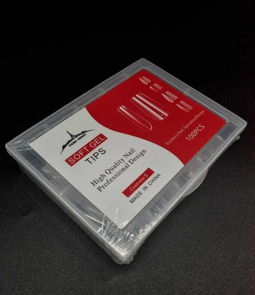 tips soft gel cuadrada solo una medida Paris Night