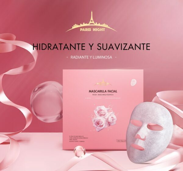 mascarilla facial rosa Paris Night
