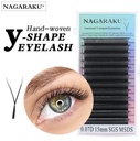 extensiones de/para pestañas Nagaraku 0.07D tecnologicas "YY" volumen 