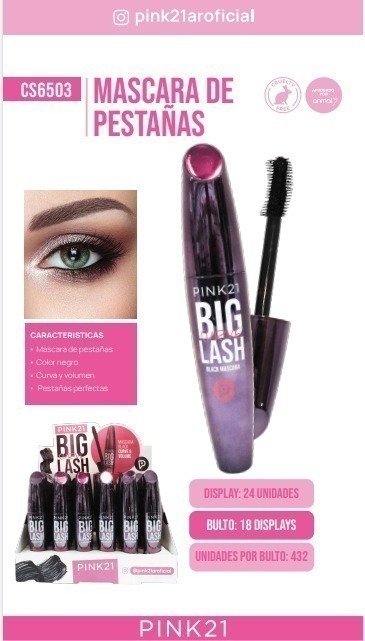 [PL-6503487948-X3] mascara de pestañas big lash curve Pink 21 (Pack X3)